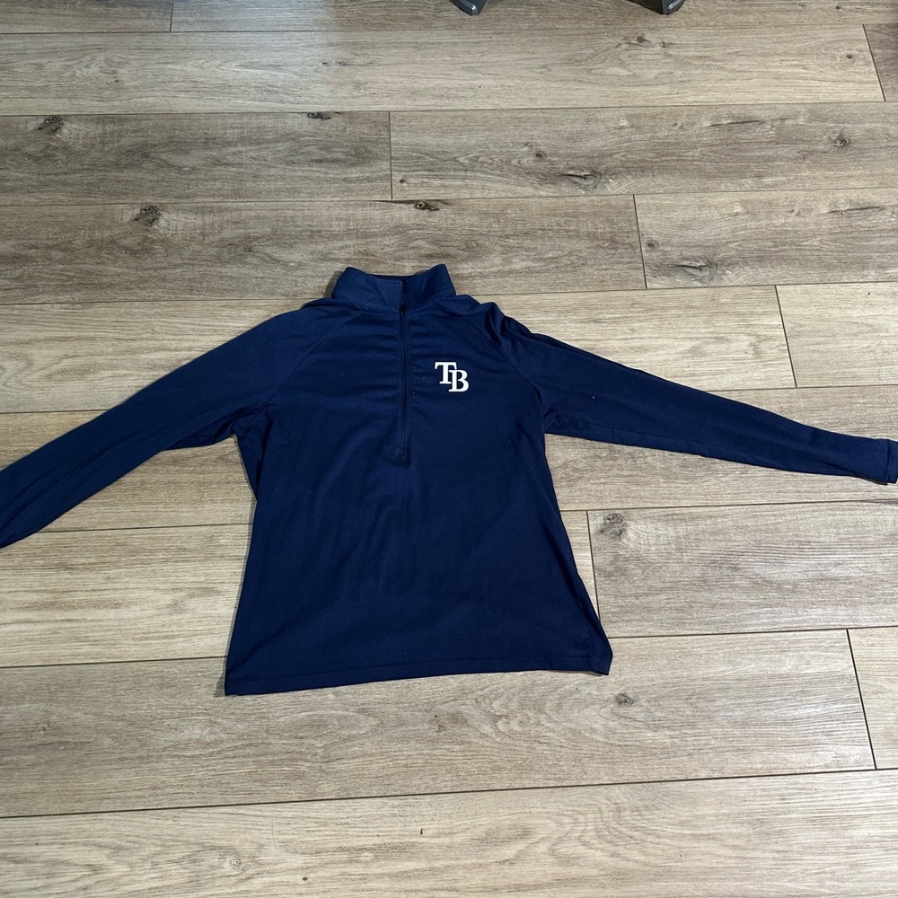 Women’s under armour 1/4 zip Tampa Bay Rays pullover shirt navy blue